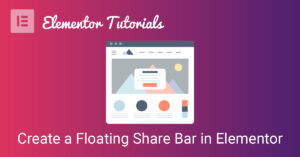 How to create a sticky social share bar in elementor