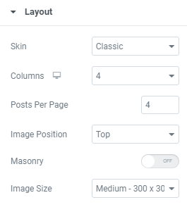 customize the layout of your posts widget
