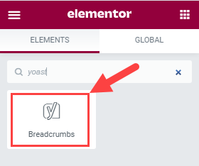 yoast elementor integration breadcrumbs widget