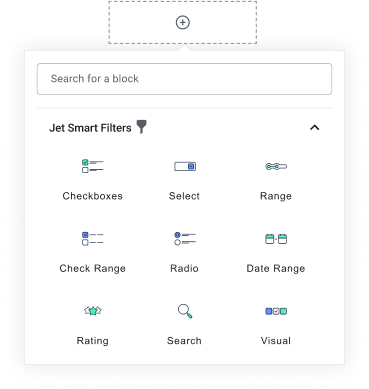 Jet smart filters- gutenberg friendly widgets