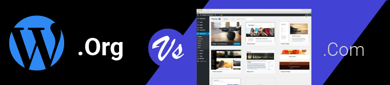 WordPress .org vs .com banner