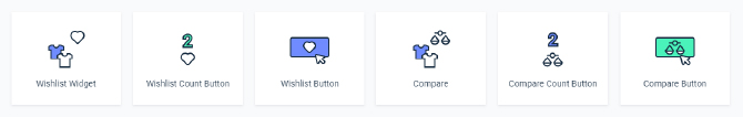Jet compare wishlist widgets